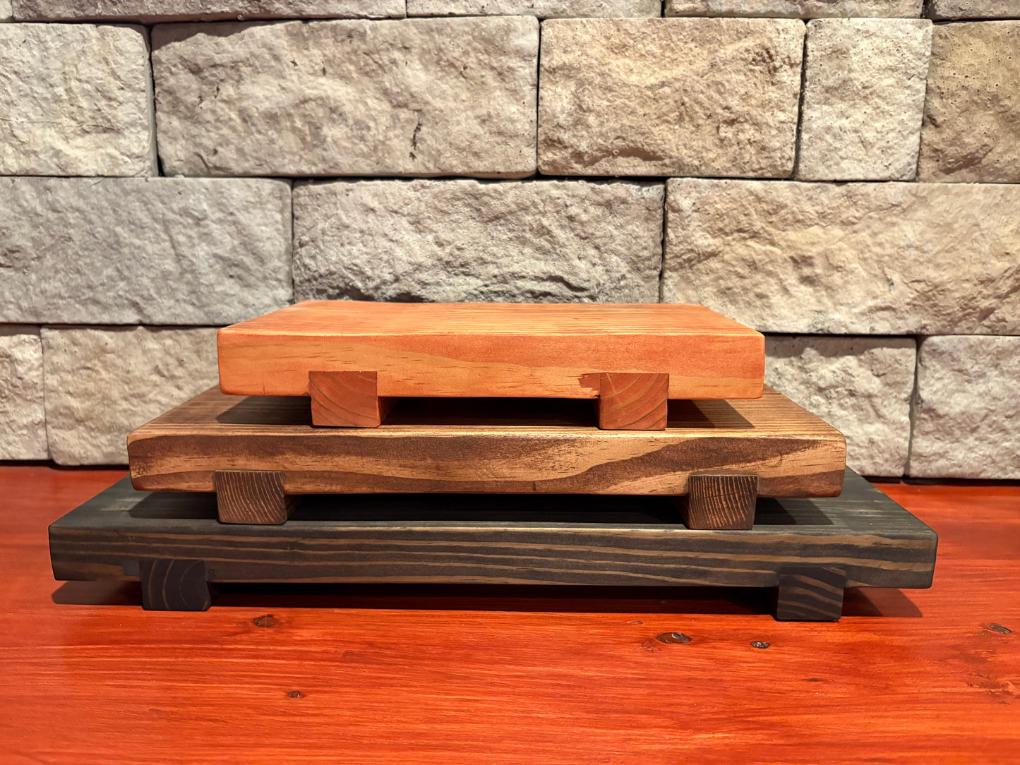 Handcrafted Wooden Display Risers - Set of Three or Individual Sizes | Amy John Designs