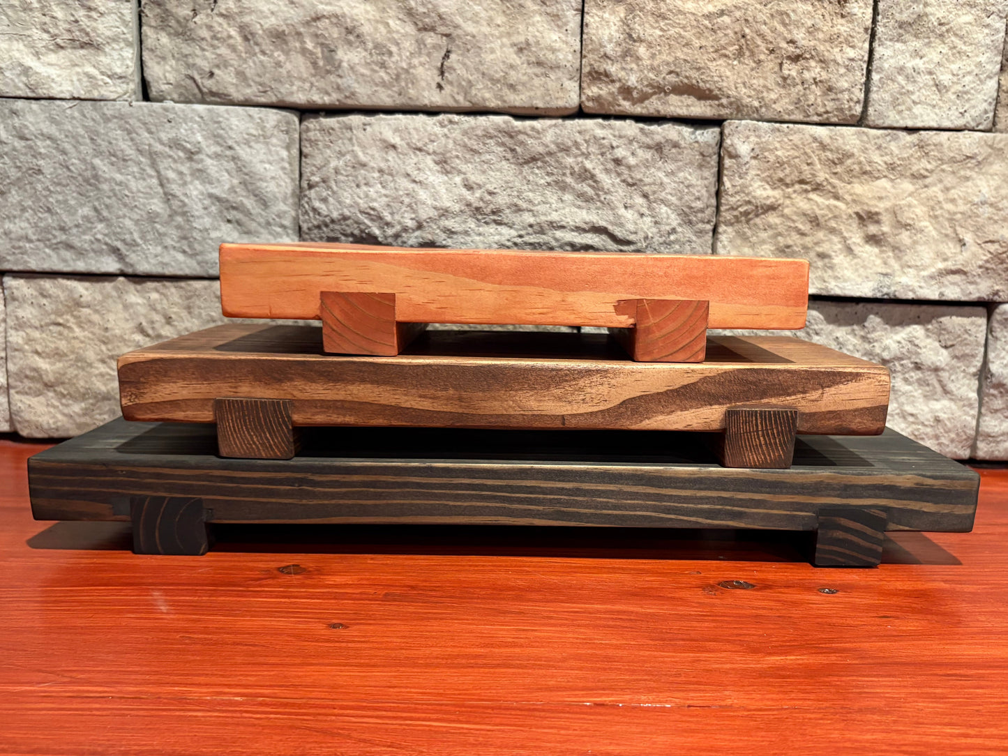 Handcrafted Wooden Display Risers - Set of Three or Individual Sizes | Amy John Designs