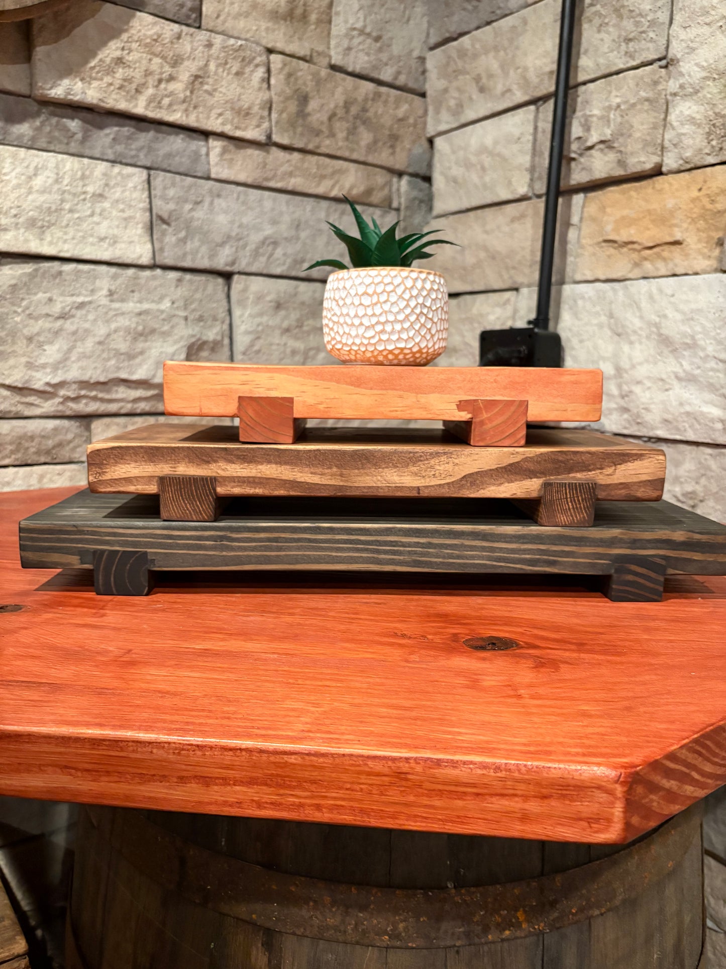 Handcrafted Wooden Display Risers - Set of Three or Individual Sizes | Amy John Designs