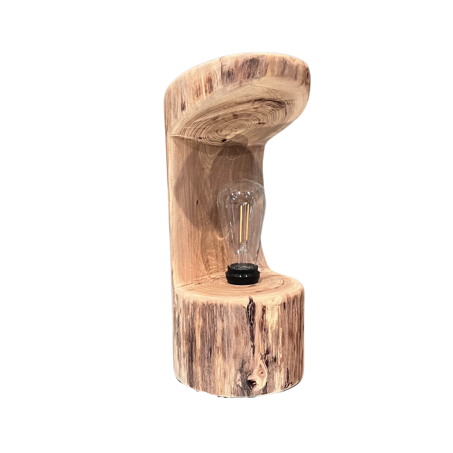 Rustic Handcrafted Wooden Log Lamp – One of a Kind - Rustic Lighting - Farmhouse Decor