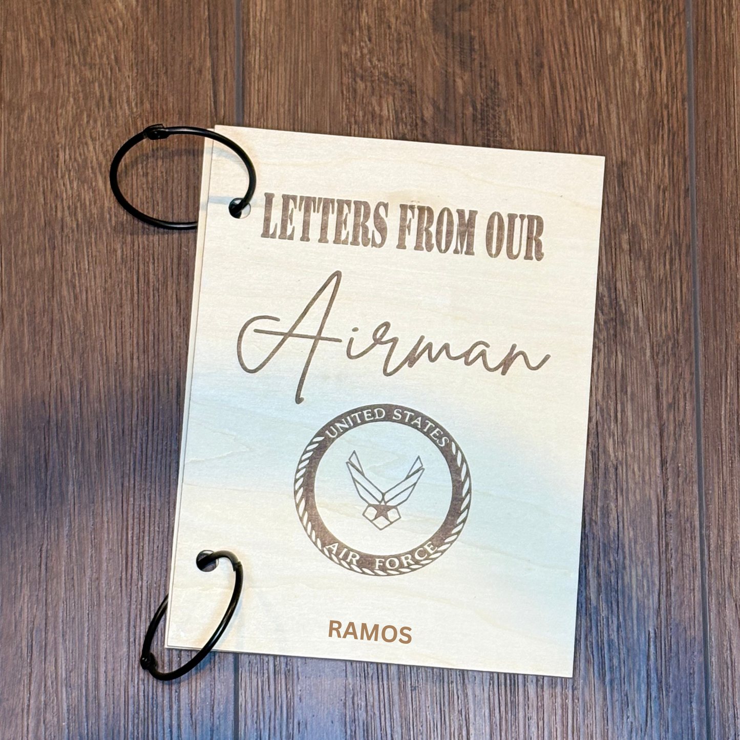 Laser Cut Military Keepsake Book – Custom Boot Camp & Deployment Letter Album