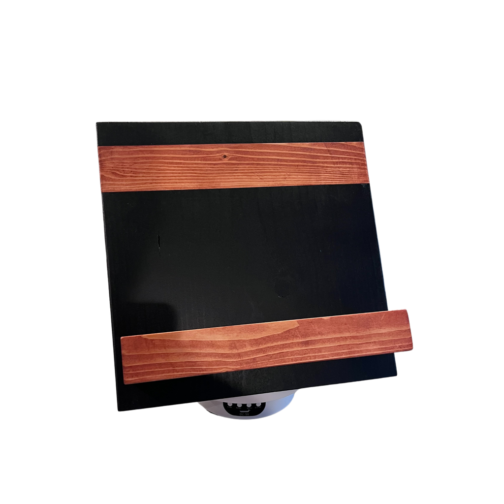 Rustic Wooden Cookbook/iPad Stand - Handmade & Durable Kitchen Decor