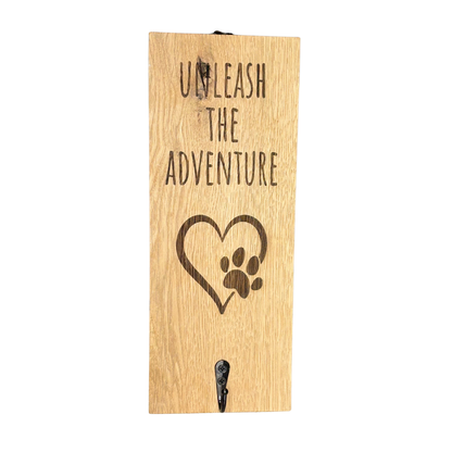 Wooden Dog Leash Holder – “Unleash the Adventure”