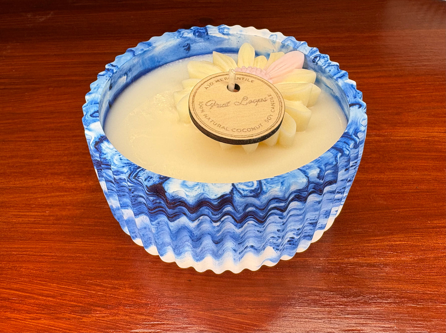 Handmade Soy Coconut Wax Candle | Reusable Jesmonite Vessel | Luxury Home Décor Candle | Artisan Gift