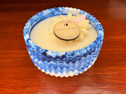 Handmade Soy Coconut Wax Candle | Reusable Jesmonite Vessel | Luxury Home Décor Candle | Artisan Gift