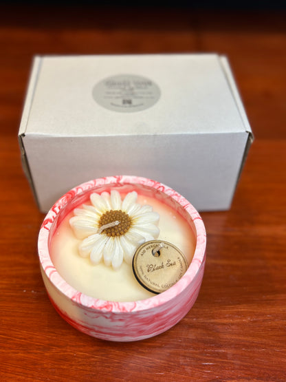 Handmade Soy Coconut Wax Candle | Reusable Jesmonite Vessel | Luxury Home Décor Candle | Artisan Gift