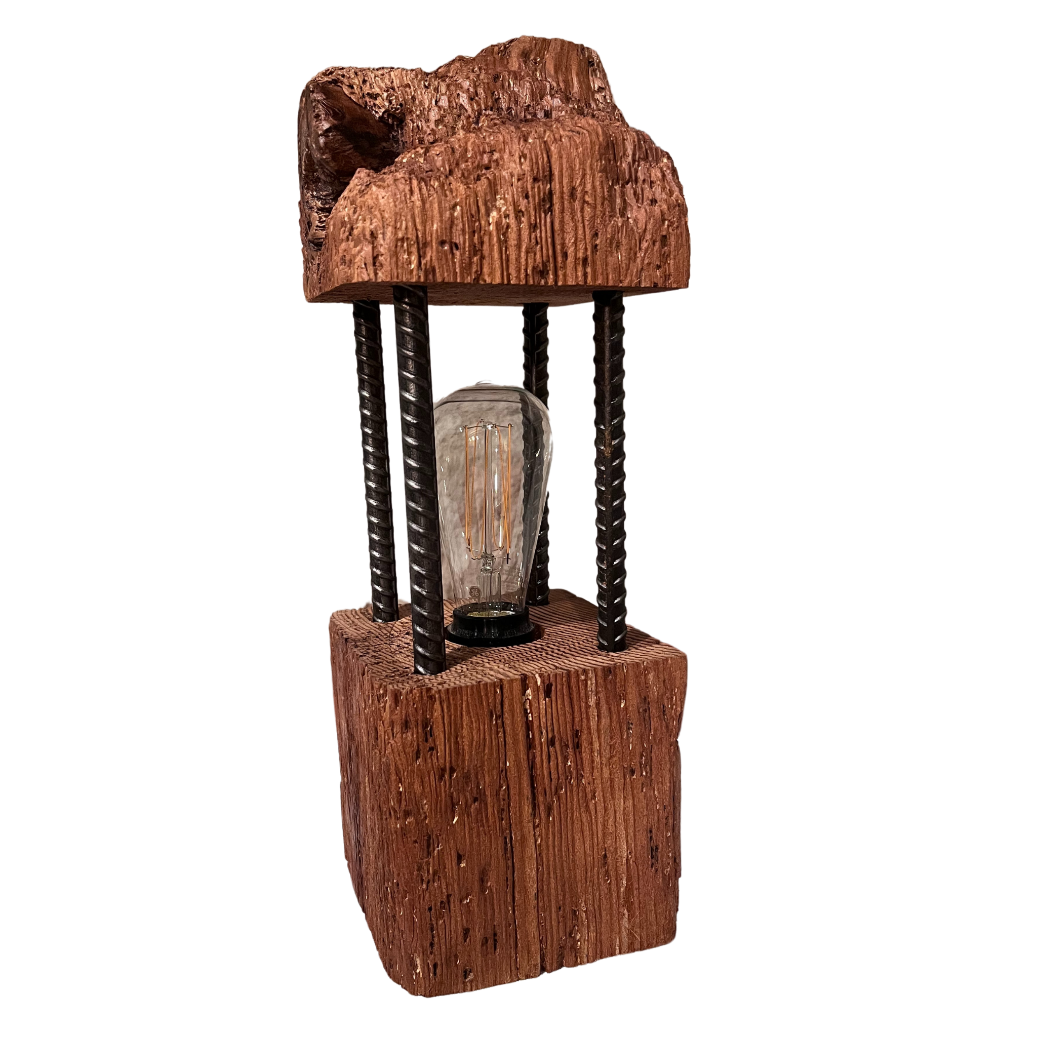 Rustic Reclaimed Barn Wood Lamp, Farmhouse Home Decor, American Made, Unique Lamp