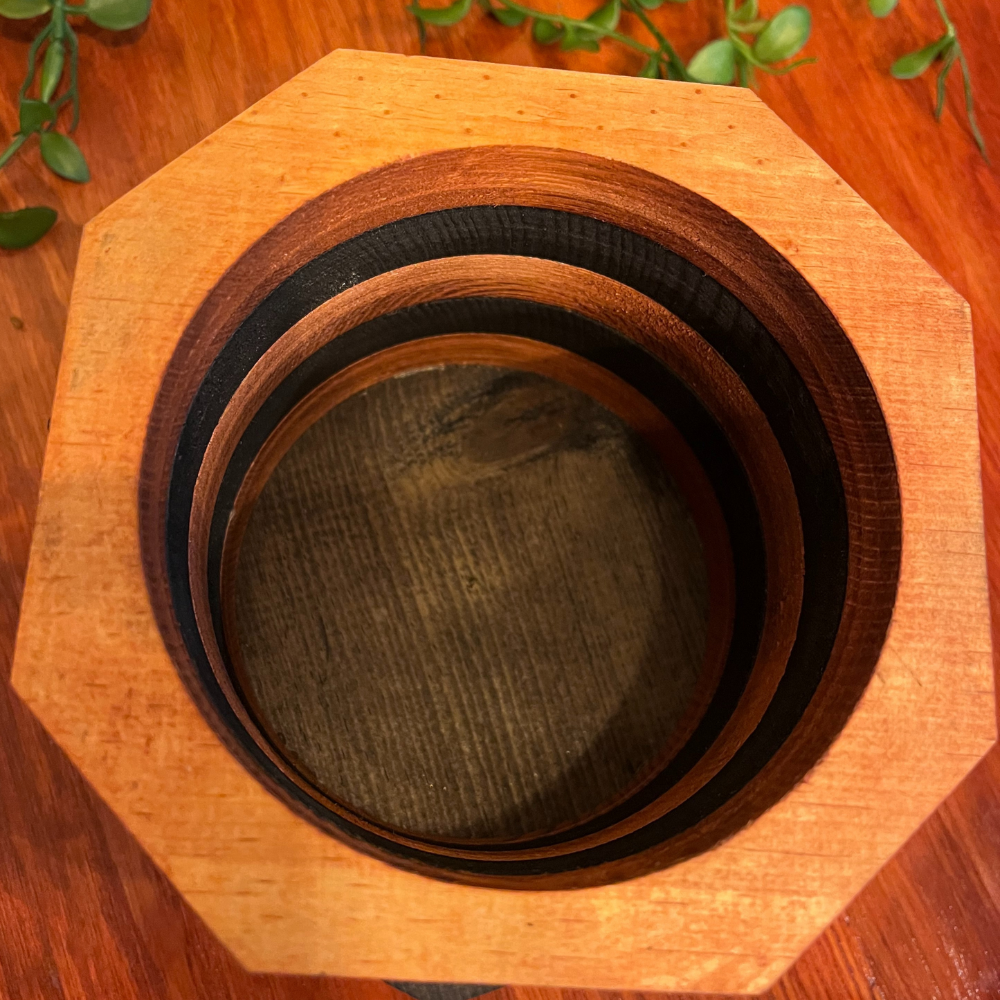 Handcrafted Wooden Candle Holder and Wine Bottle Display - Housewarming Gift - Wedding Gift - Rustic Home Decor