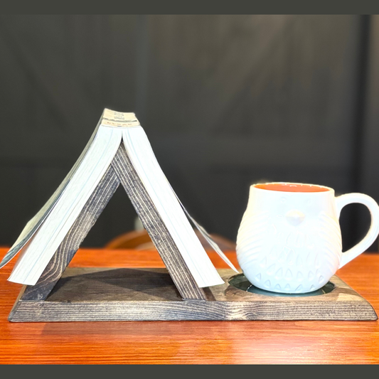 Book & Beverage Holder – Resin Accent – Multiple Colors