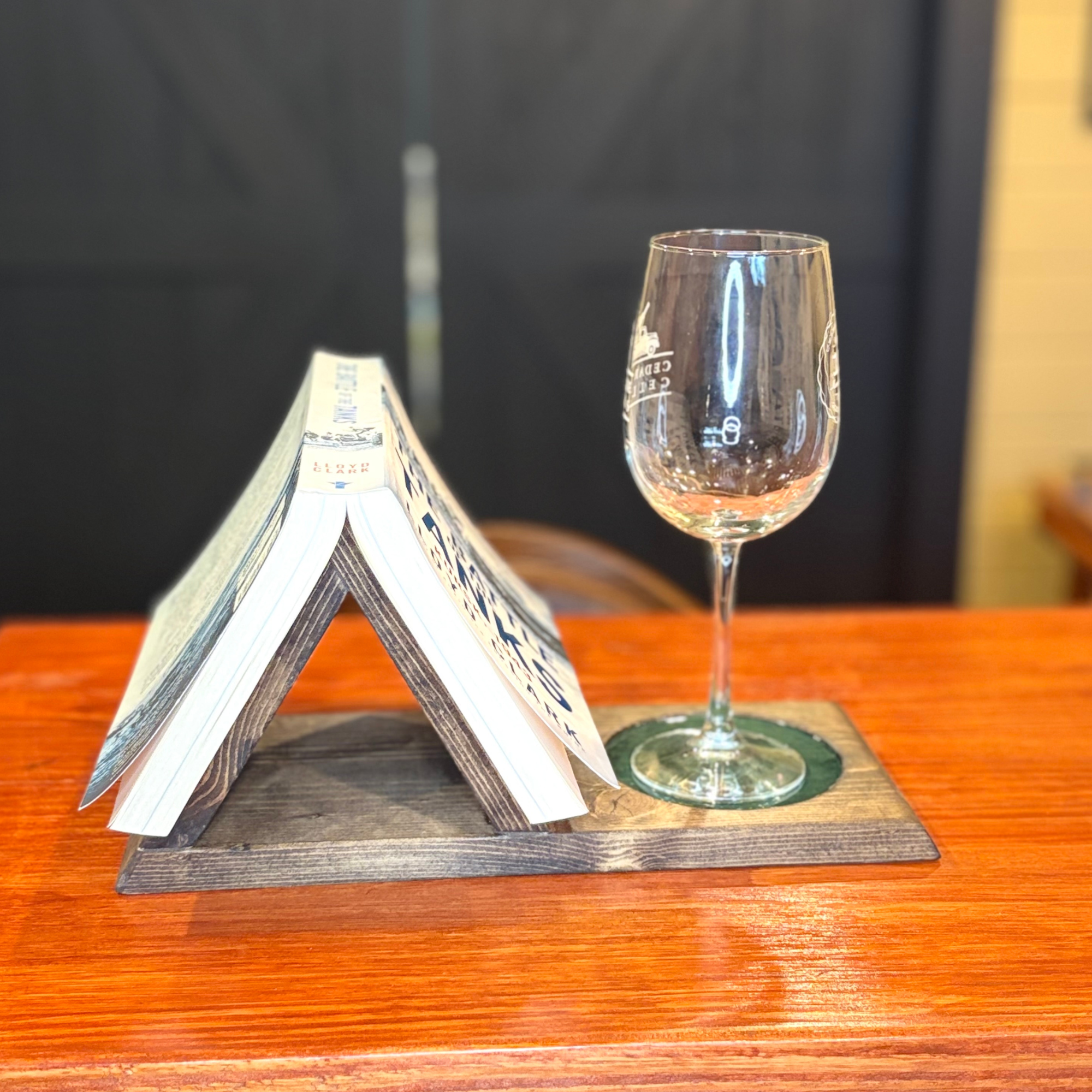 Book & Beverage Holder – Resin Accent – Multiple Colors