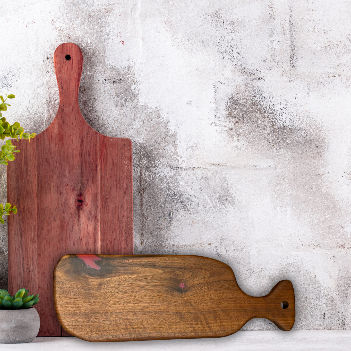 Walnut Charcuterie Board with Resin Accent