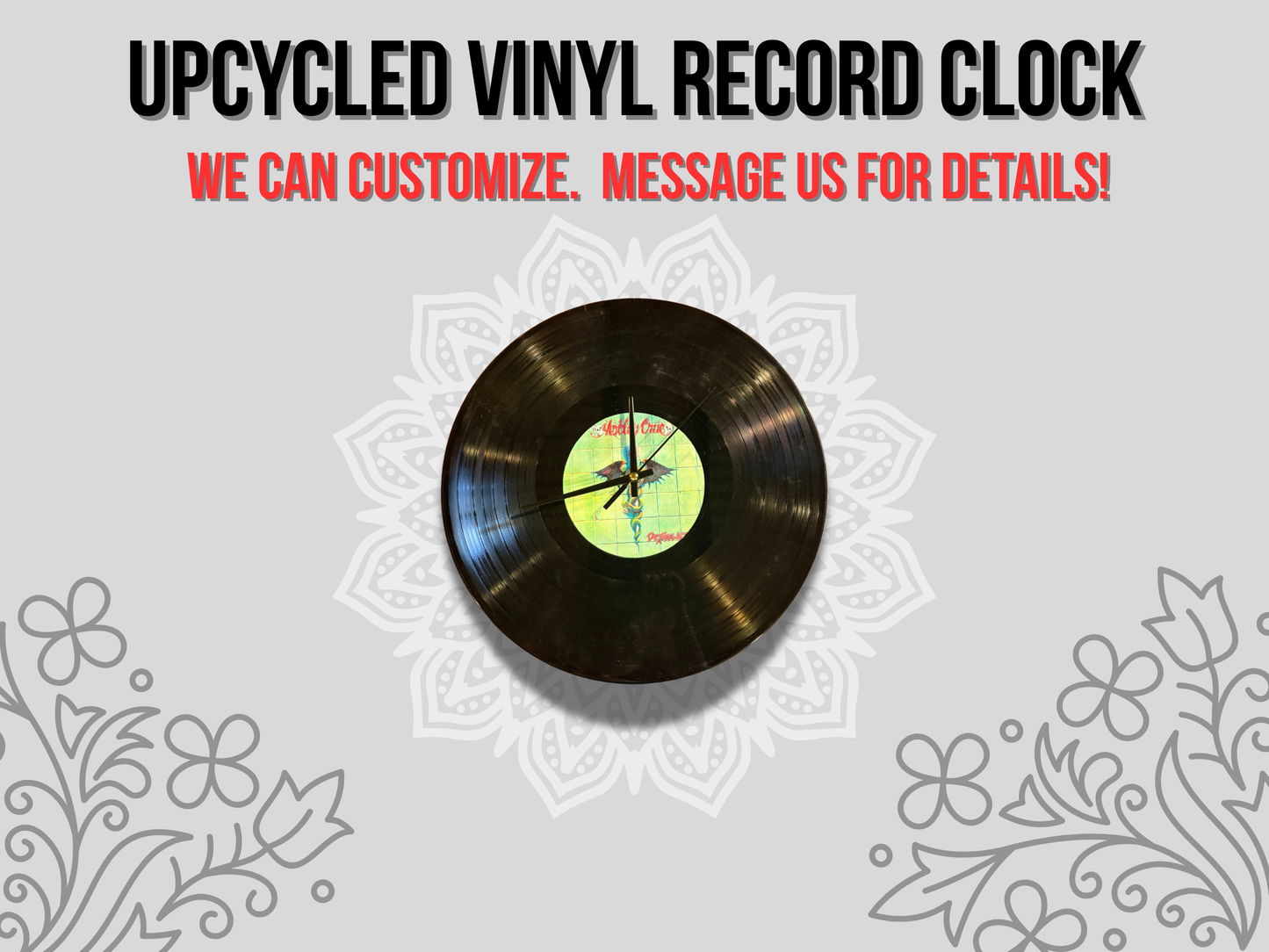 Custom Vinyl Record Clock