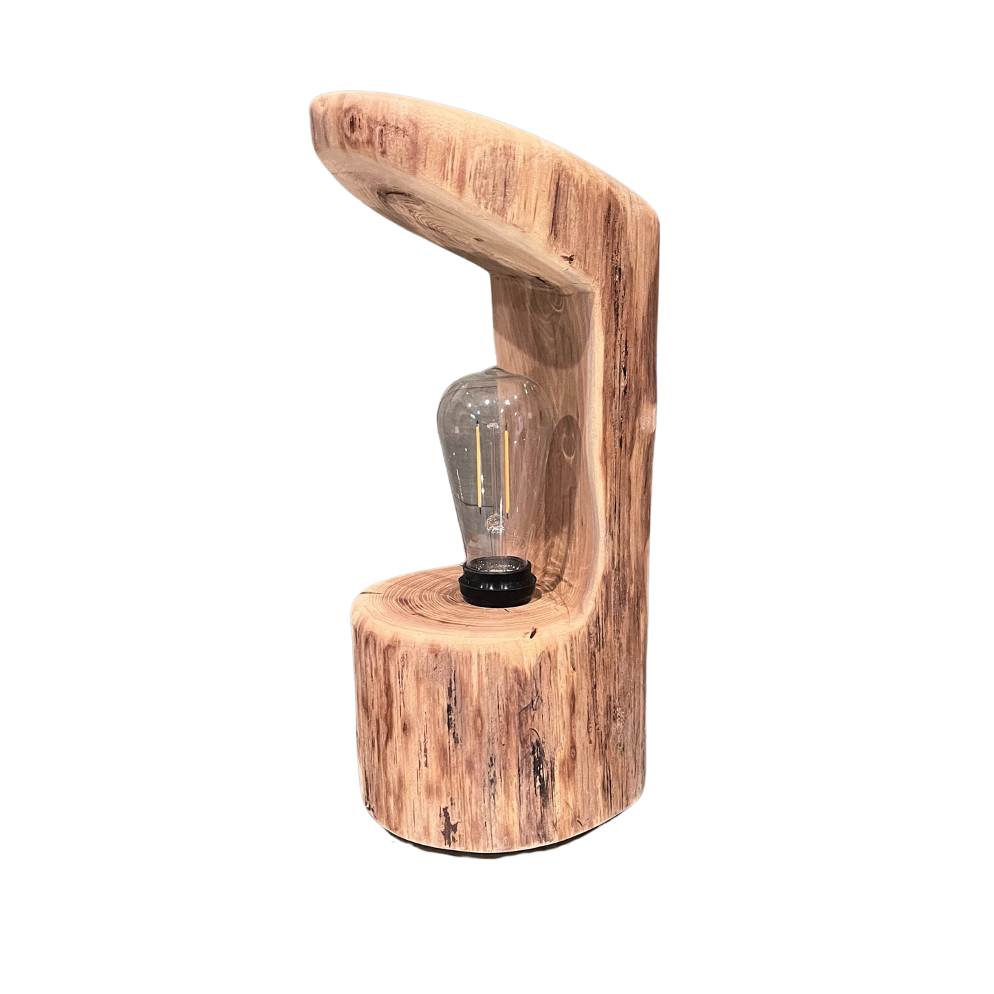 Rustic Handcrafted Wooden Log Lamp – One of a Kind - Rustic Lighting - Farmhouse Decor