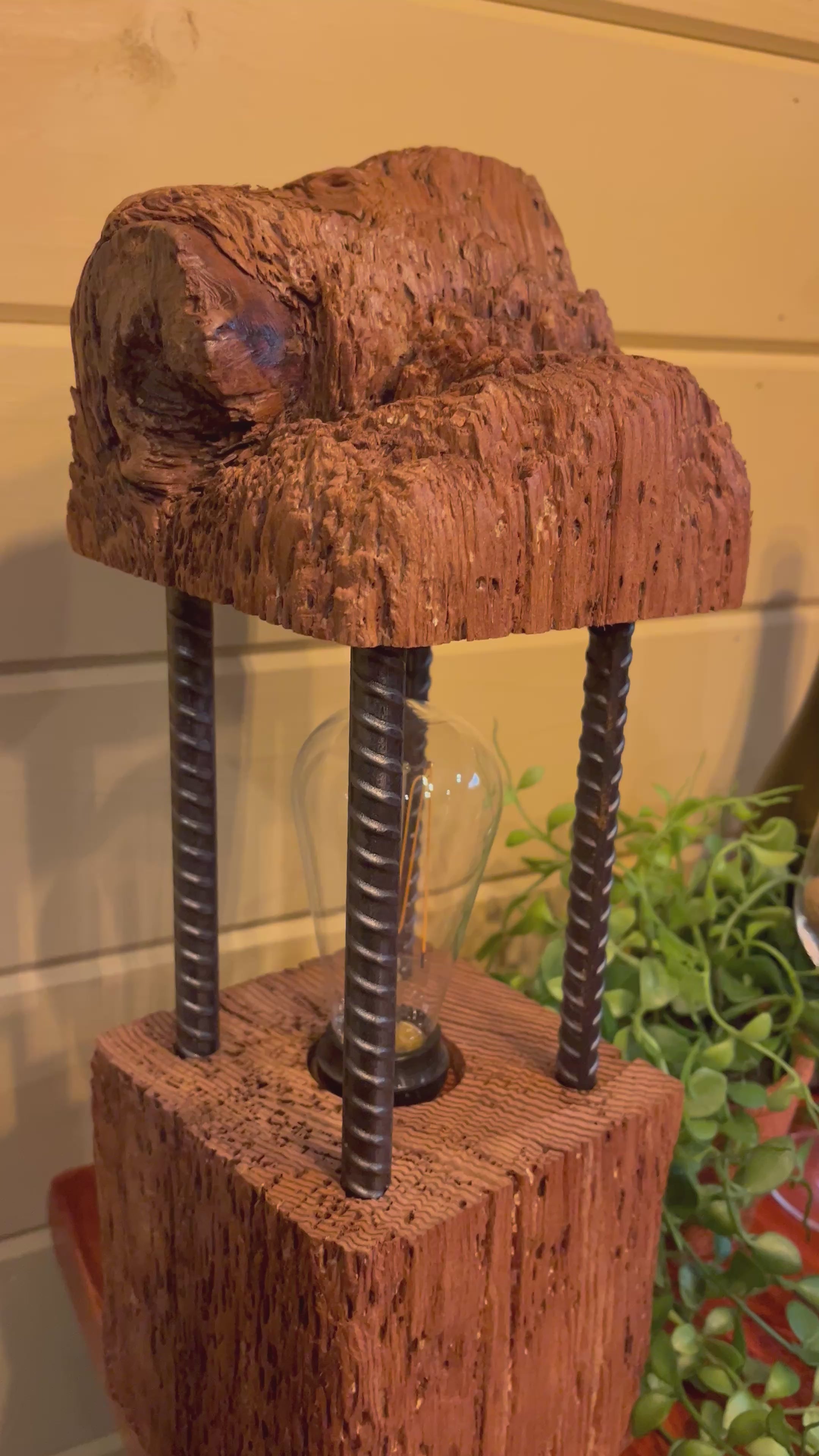 Rustic Reclaimed Barn Wood Lamp, Farmhouse Home Decor, American Made, Unique Lamp